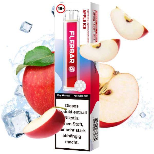 Flerbar 600 Einweg E-zigarette - Apple Ice