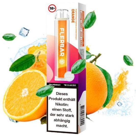 Flerbar 600 Einweg E-Zigarette - Orange