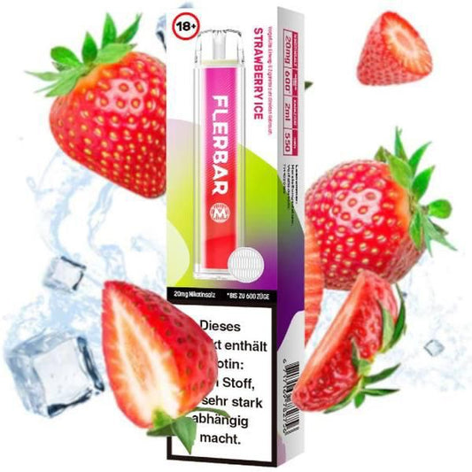 Flerbar 600 Einweg E-Zigarette - Strawberry Ice