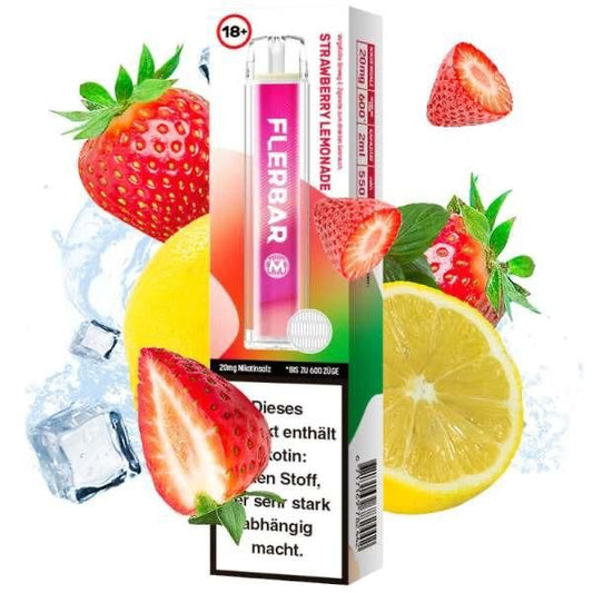 Flerbar 600 Einweg E-Zigarette - Strawberry Lemonade
