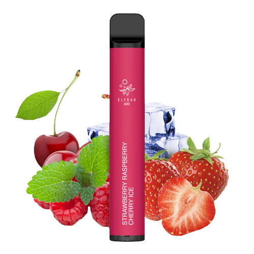 Elfbar 600 - Strawberry Raspberry Cherry Ice mit Nikotin